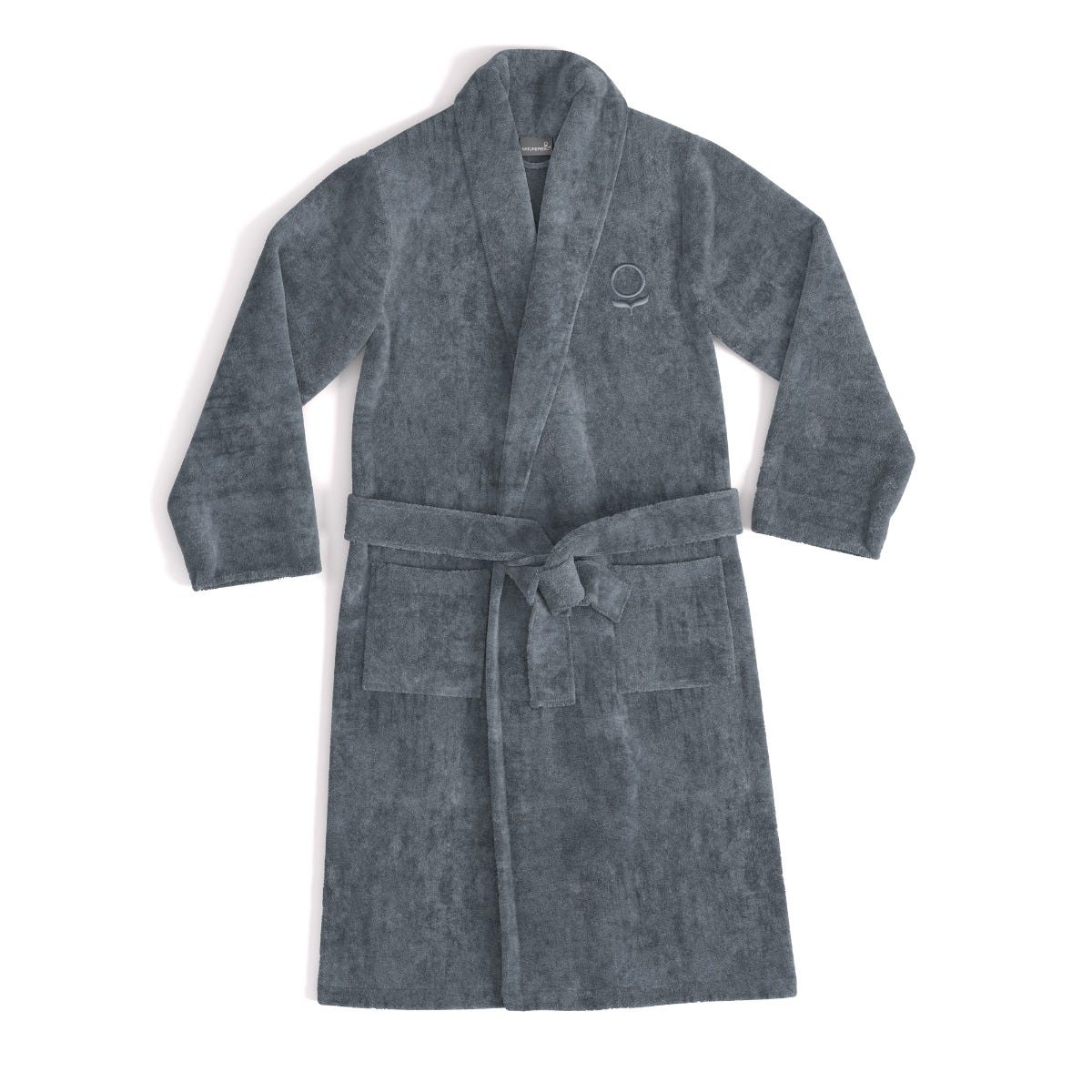 Gray bathrobe on a white background #color_smokey slate