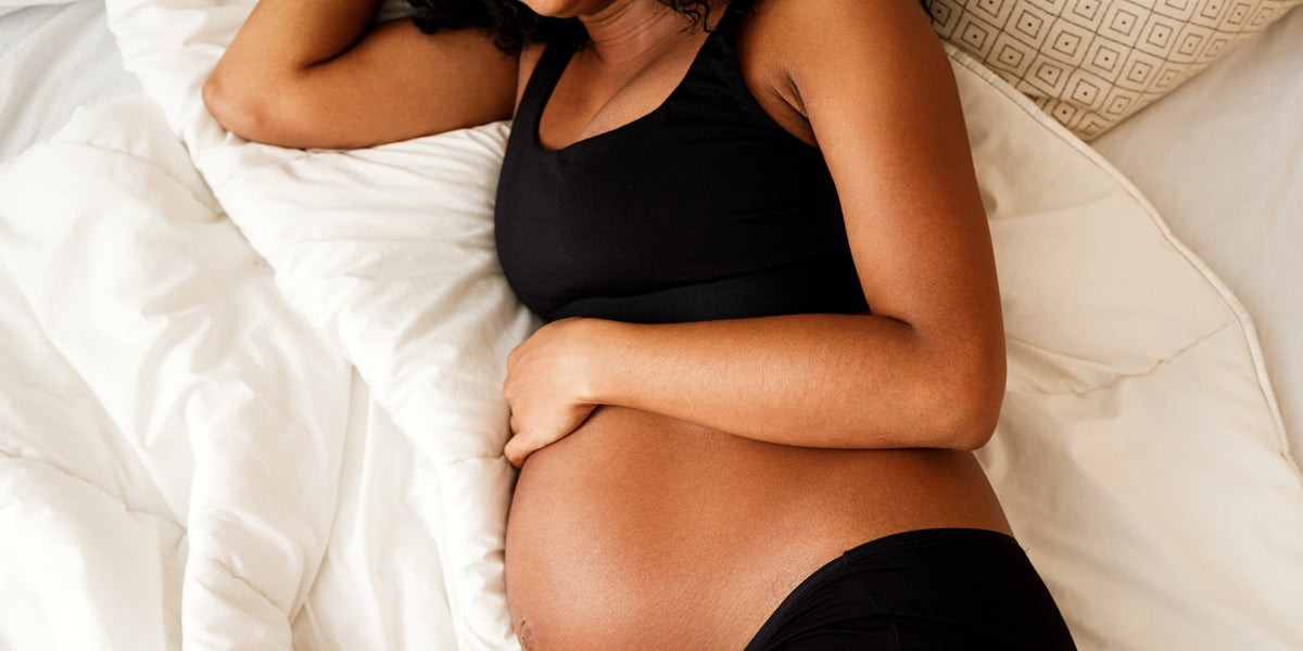 Pregnant woman sleeping