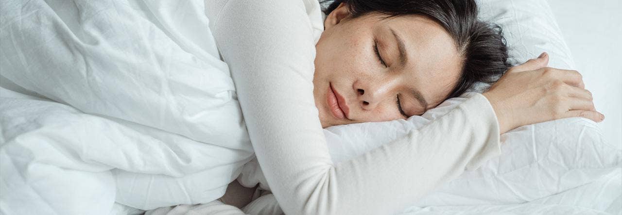 woman taking a nap