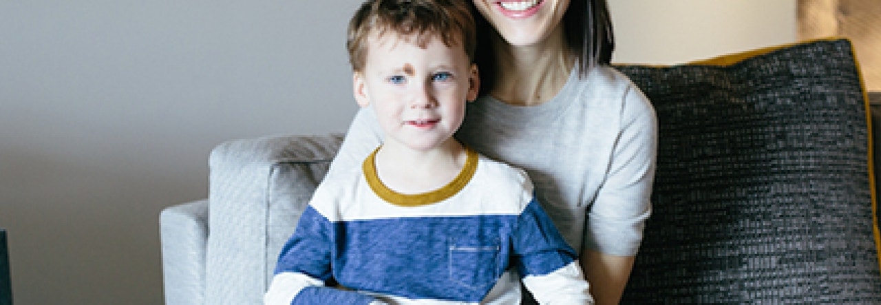 Rachel and her big kid