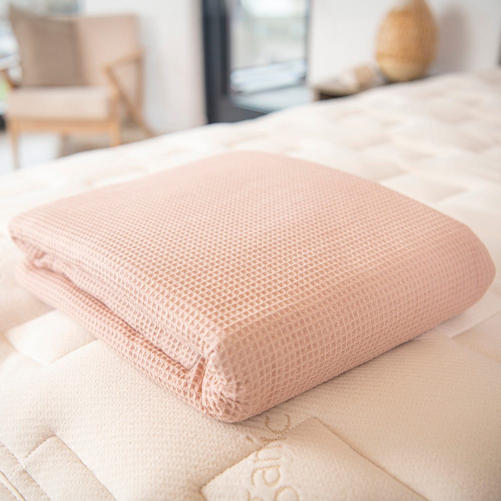 Organic Cotton Twin Blanket Waffle Auburn
