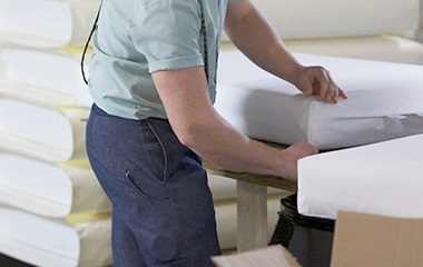 Crib Mattress being assembled