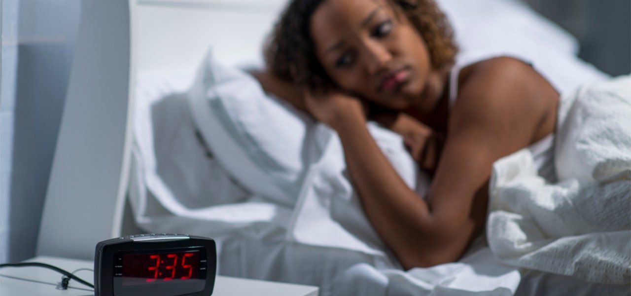 Woman lying awake at 3:35 a.m.