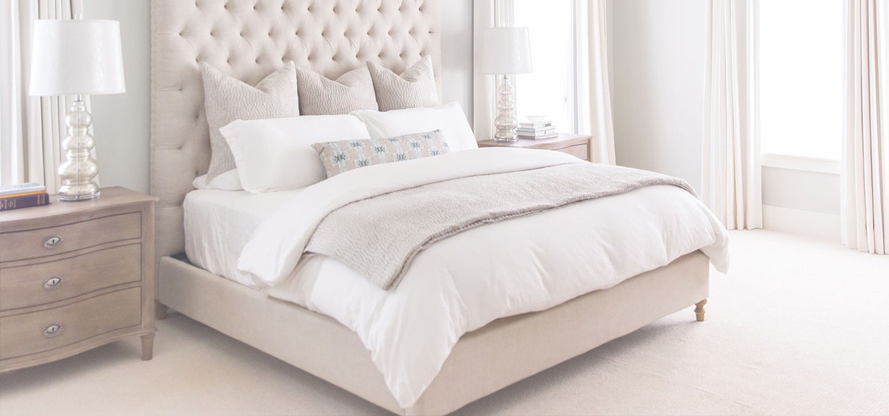Freshly cleaned bedroom looking bright and inviting