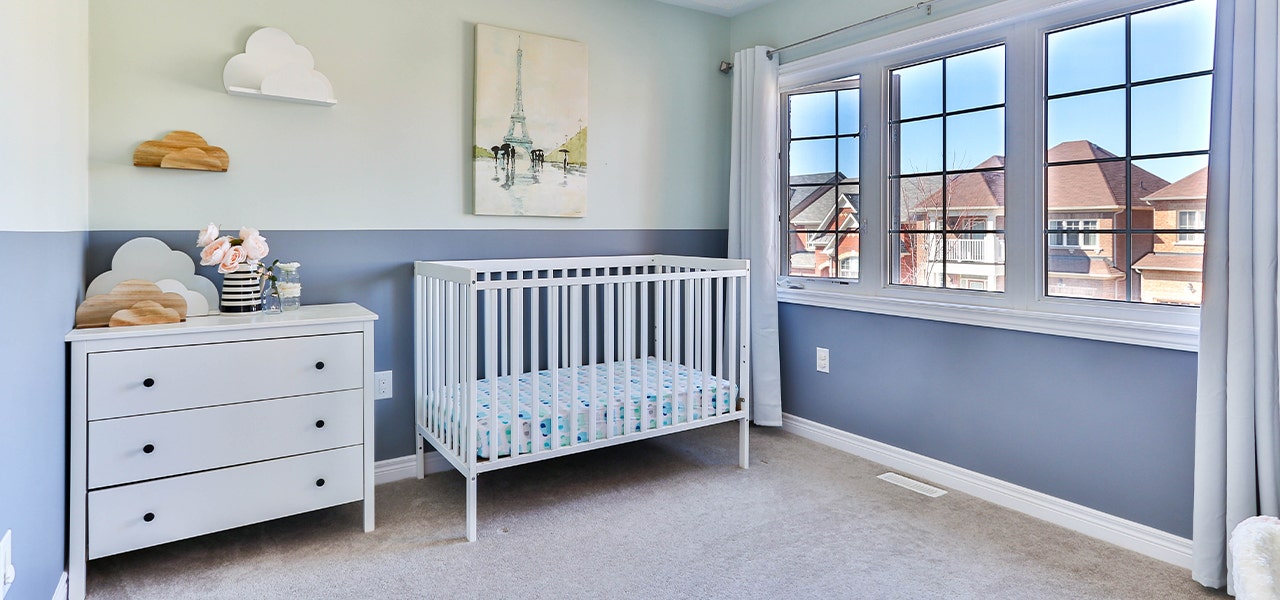 Organic baby nursery with lots of natural light