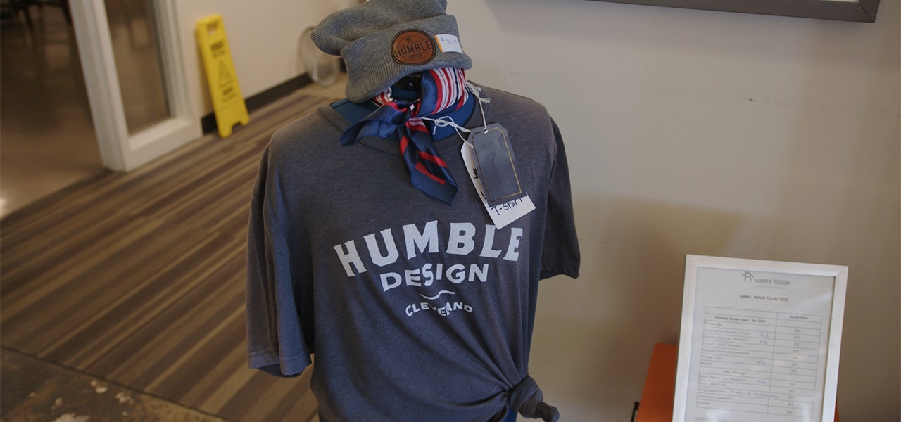 Humble Design t-shirt display