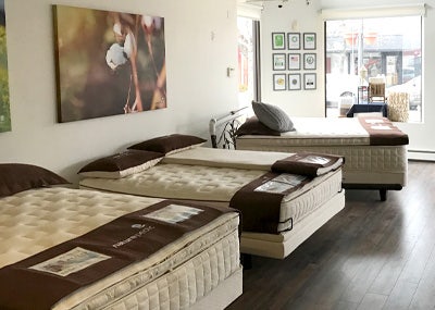 mattresses inside organic mattress gallery in Denver Colorado