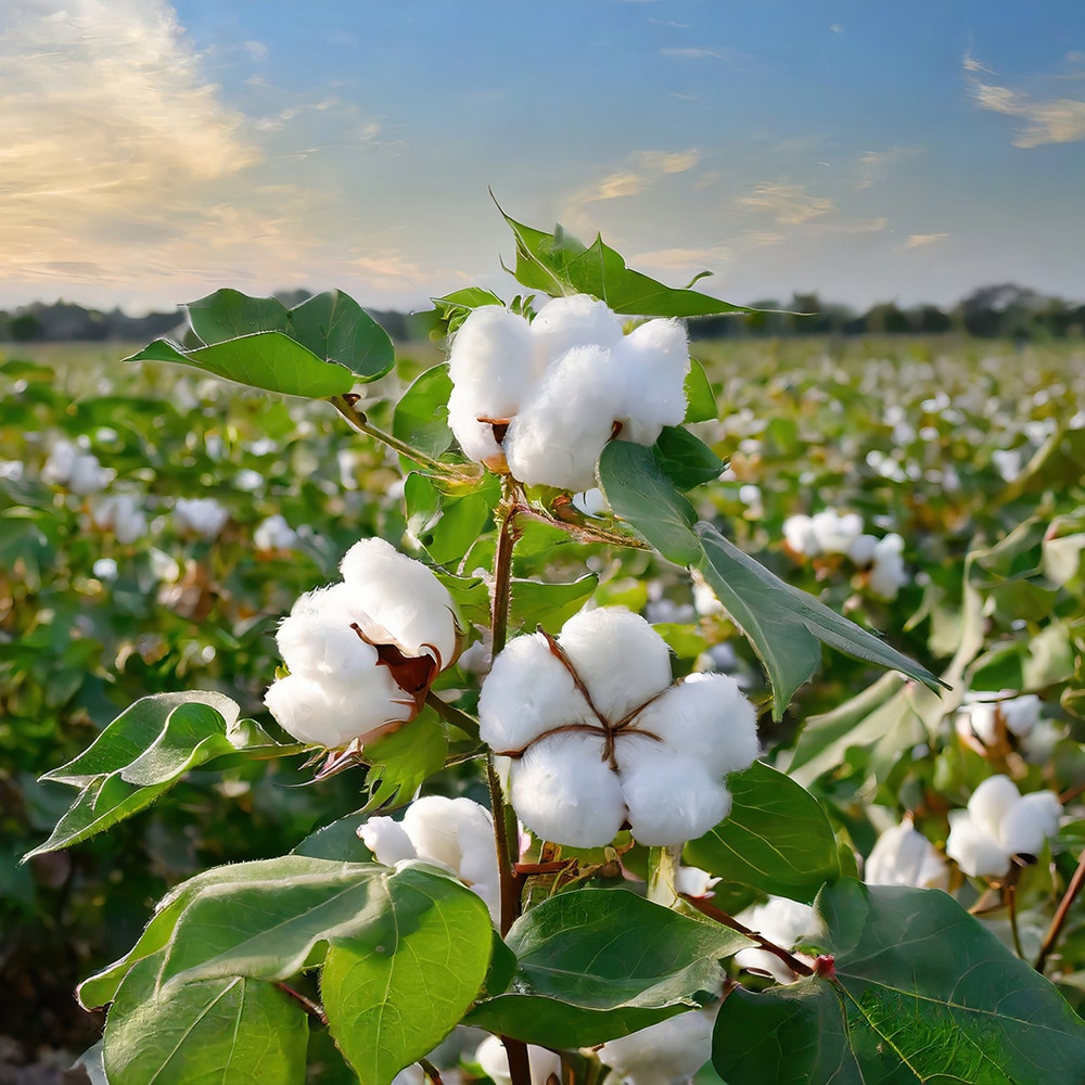 Cotton plant in field