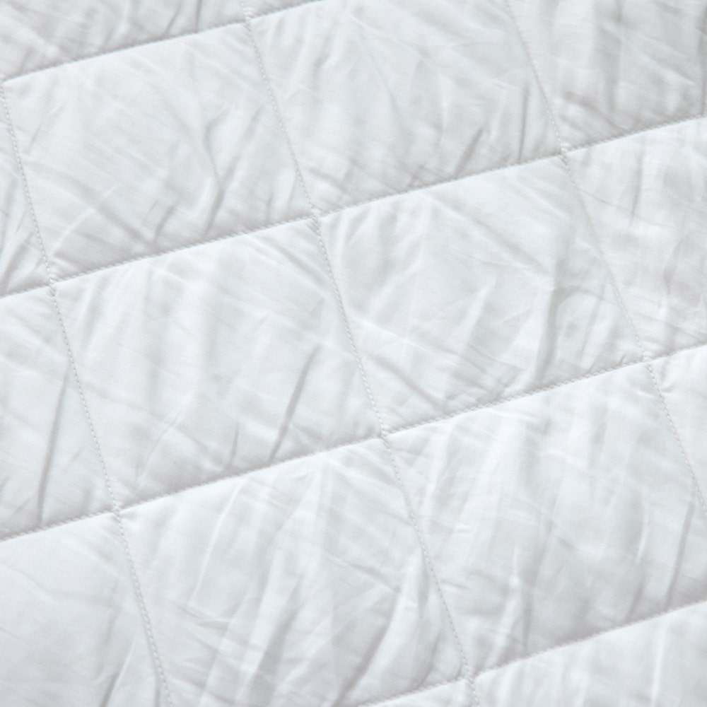 Quilted Organic Mattress Pad Protector Stitching